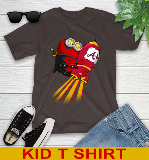 MLB Baseball Atlanta Braves Deadpool Minion Marvel Shirt Youth T-Shirt 6