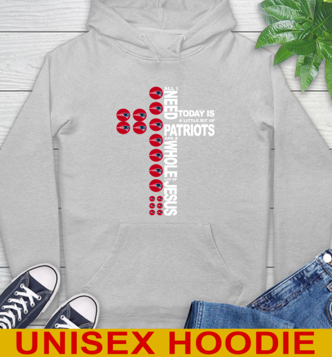 NFL All I Need Today Is A Little Bit Of New England Patriots Cross Shirt Hoodie 6