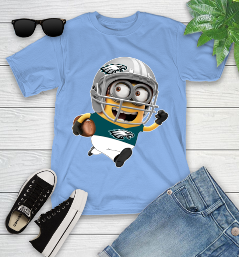 NFL Philadelphia Eagles Minions Disney Football Sports Youth T-Shirt 11