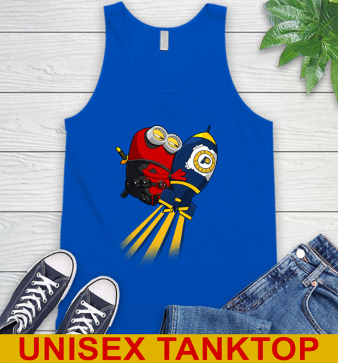 NBA Basketball Indiana Pacers Deadpool Minion Marvel Shirt Tank Top 4