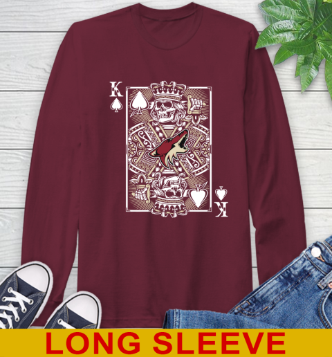 Arizona Coyotes NHL Hockey The King Of Spades Death Cards Shirt Long Sleeve T-Shirt 7