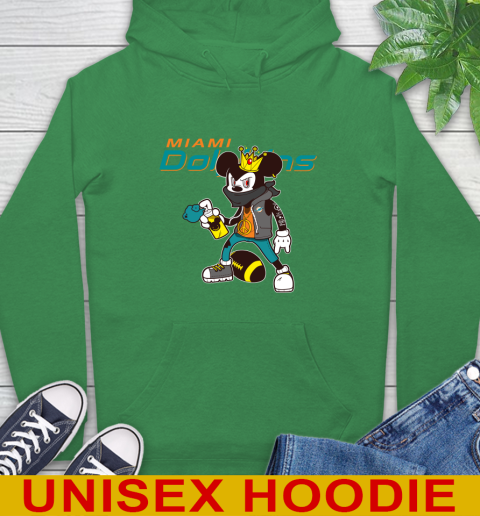 Miami Dolphins NFL Football Mickey Peace Sign Sports Hoodie 8