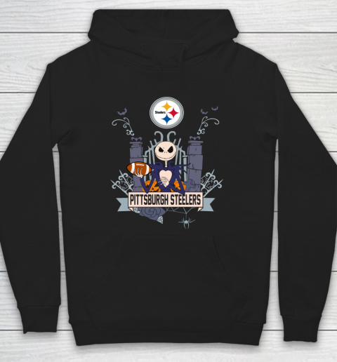 NFL Pittsburgh Steelers Football Jack Skellington Halloween Hoodie