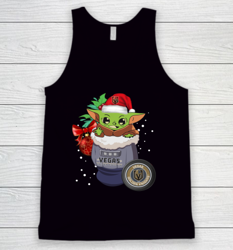 Vegas Golden Knights Christmas Baby Yoda Star Wars Funny Happy NHL Tank Top