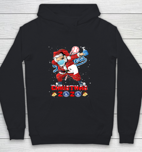 Los Angeles Dodgers Funny Santa Claus Dabbing Christmas 2020 MLB Youth Hoodie