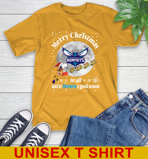 Charlotte Hornets Merry Christmas To All And To Hornets A Good Season NBA Basketball Sports T-Shirt 2