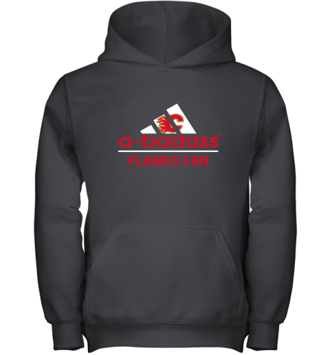 NHL A Badass Calgary Flames Fan Adidas Hockey Sports Youth Hoodie