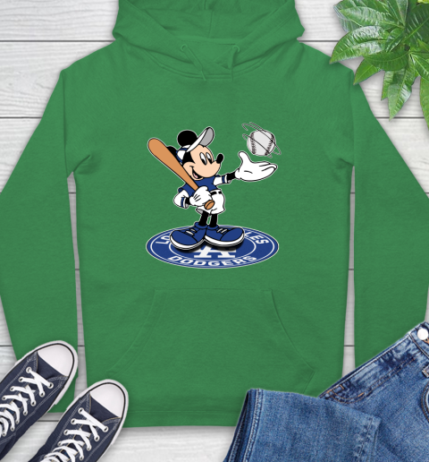 MLB Baseball Los Angeles Dodgers Cheerful Mickey Disney Shirt Hoodie 8