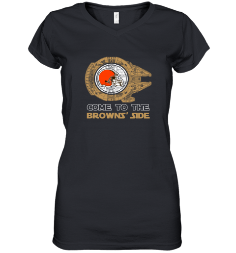 NFL Come To The Cleveland Browns Star Wars Football Sports Women's V-Neck T-Shirt