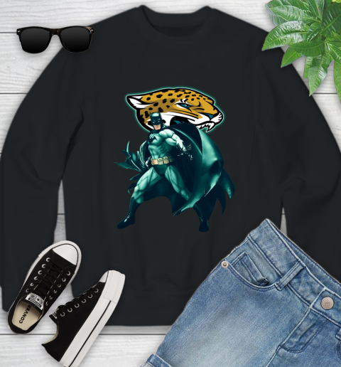 NFL Batman Football Sports Jacksonville Jaguars Youth Sweatshirt 2