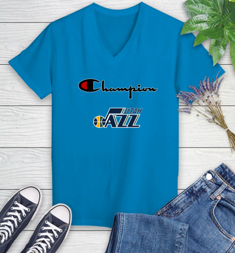 NBA Basketball Utah Jazz Champion Shirt Women's V-Neck T-Shirt 5
