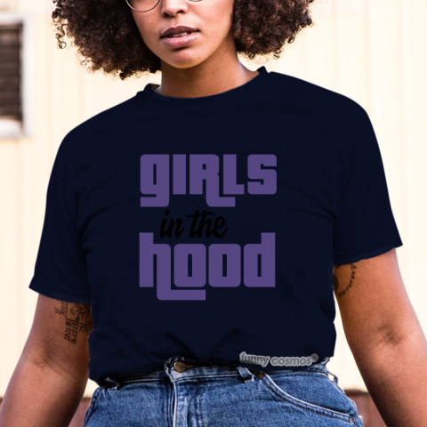 Jordan 1 Court Purple Matching Sneaker Tshirt For Woman For Girl Girls in the Hood White Jordan Shirt