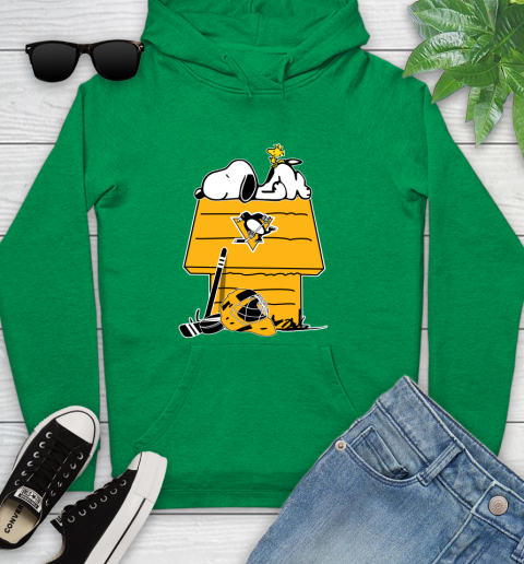 Pittsburgh Penguins NHL Hockey Snoopy Woodstock The Peanuts Movie Youth Hoodie 7