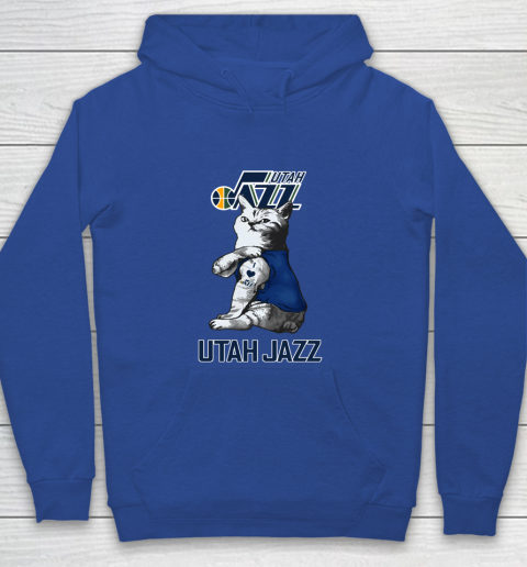 NBA Basketball My Cat Loves Utah Jazz Youth Hoodie 6