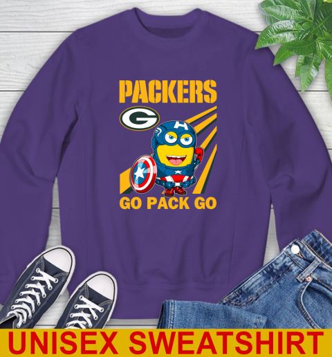 NFL Football Green Bay Packers Captain America Marvel Avengers Minion Shirt Sweatshirt 4