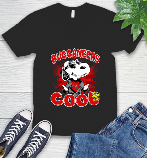 NFL Football Tampa Bay Buccaneers Cool Snoopy Shirt V-Neck T-Shirt