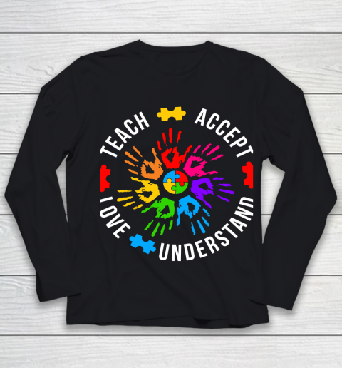 Teach Accept Understand Love Autism Awareness Youth Long Sleeve