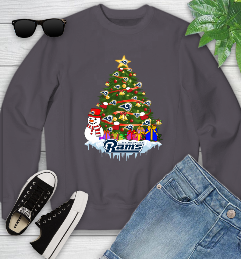 Los Angeles Rams Merry Christmas NFL Football Sports Youth Sweatshirt 6