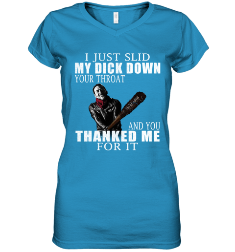 1erm i just slid my dick down your throat the walking dead shirts women v neck t shirt 39 front sapphire