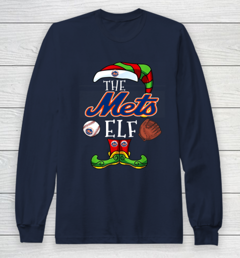 New York Mets Christmas ELF Funny MLB Long Sleeve T-Shirt 10