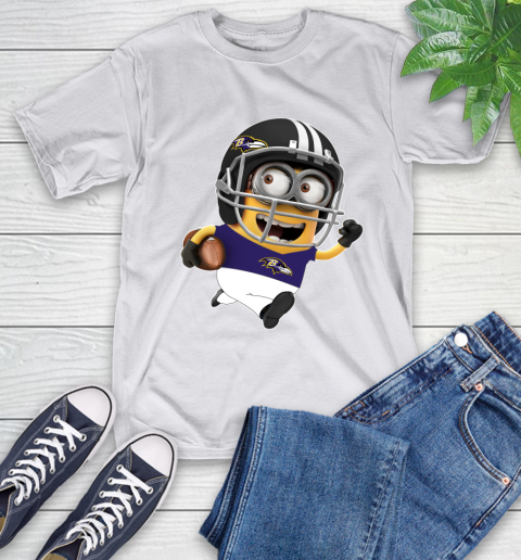 NFL Baltimore Ravens Minions Disney Football Sports T-Shirt 12