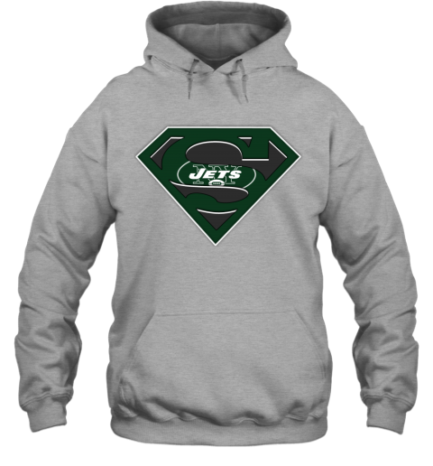 NFL New York Jets LOGO Superman t3tf nfl new york jets logo superman hoodie 23 front sport grey