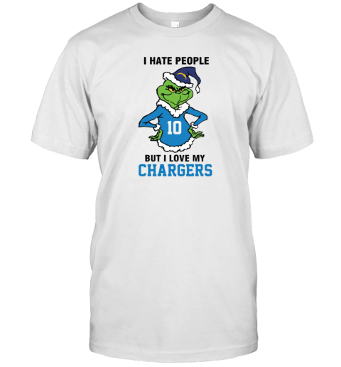 I Hate People But I Love My Los Angeles Chargers Los Angeles Chargers NFL Teams Unisex Jersey Tee