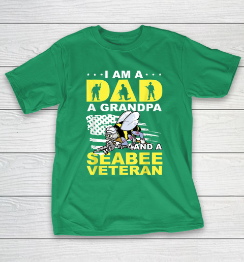 Grandpa Funny Gift Apparel  I'm A Dad A Grandpa And Navy Seabee Veteran T-Shirt 5