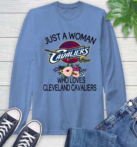 NBA Just A Woman Who Loves Cleveland Cavaliers Basketball Sports Long Sleeve T-Shirt 10