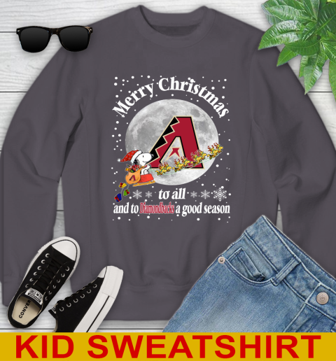 Arizona Diamondbacks Merry Christmas To All And To Diamondbacks A Good Season MLB Baseball Sports Youth Sweatshirt 5