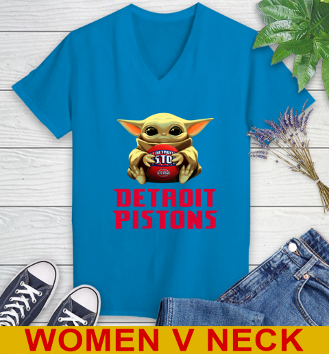 NBA Basketball Detroit Pistons Star Wars Baby Yoda Shirt 84