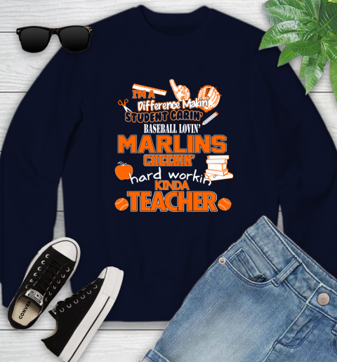 Milwaukee Brewers MLB I'm A Difference Making Student Caring Baseball Loving Kinda Teacher (2) Youth Sweatshirt 2
