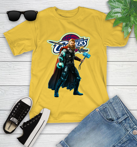NBA Thor Avengers Endgame Basketball Cleveland Cavaliers Youth T-Shirt 8
