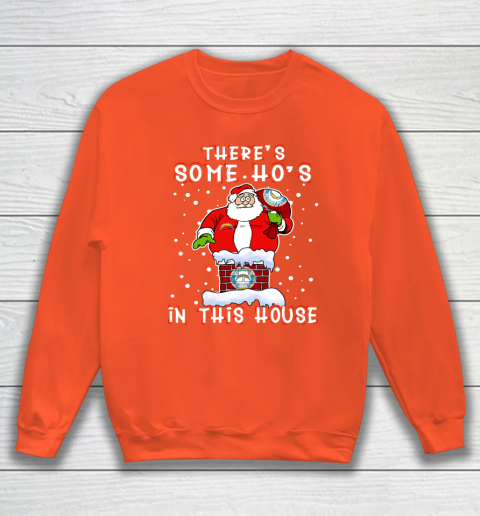 Los Angeles Chargers Christmas There Is Some Hos In This House Santa Stuck In The Chimney NFL Sweatshirt 3