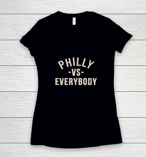 Philly VS Everybody Women's V-Neck T-Shirt