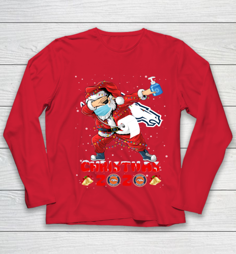 Denver Broncos Funny Santa Claus Dabbing Christmas 2020 NFL Youth Long Sleeve 8