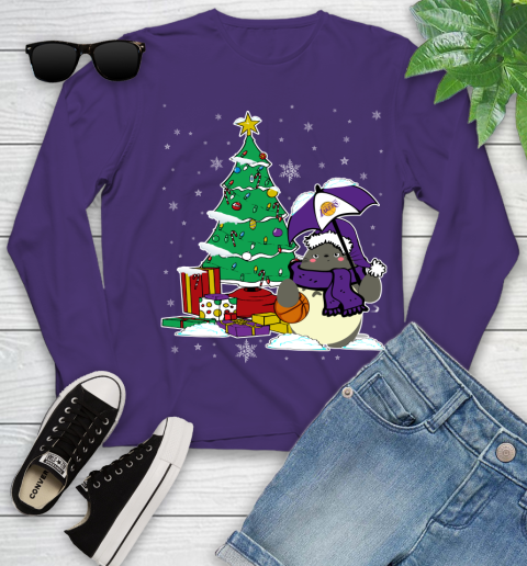 Los Angeles Lakers NBA Basketball Cute Tonari No Totoro Christmas Sports (1) Youth Long Sleeve 4