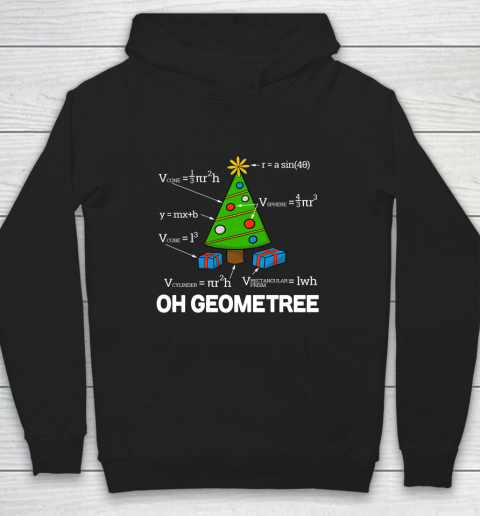 Funny Math Geometry Christmas Tree Teacher Hoodie