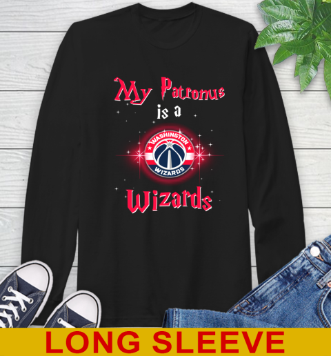 NBA Basketball Harry Potter My Patronus Is A Washington Wizards Long Sleeve T-Shirt