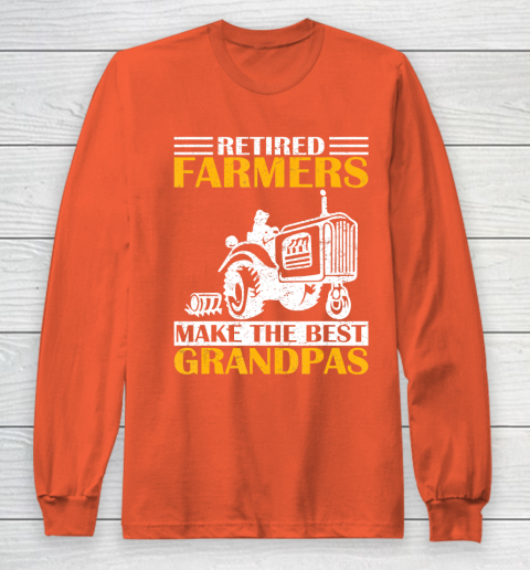 GrandFather gift shirt Retired Farmer Tractor Make The Best Grandpa Retirement Gift T Shirt Long Sleeve T-Shirt 3