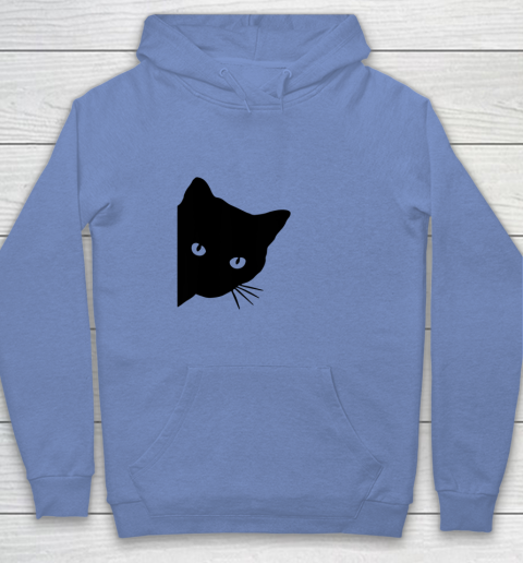Black Cat Face Watching Funny Cat Halloween Gifts Cat Lovers T Shirt.QZSPTYUYC4 Youth Hoodie 7