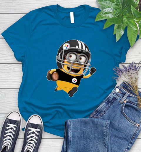 NFL Pittsburgh Steelers Minions Disney Football Sports Women's T-Shirt 7