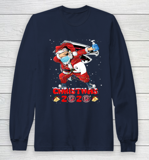 Atlanta Falcons Funny Santa Claus Dabbing Christmas 2020 NFL Long Sleeve T-Shirt 2