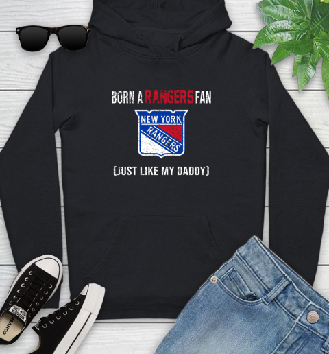 NHL New York Rangers Hockey Loyal Fan Just Like My Daddy Shirt Youth Hoodie