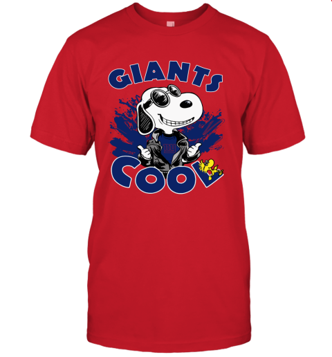 New York Giants Snoopy Joe Cool We're Awesome Unisex Jersey Tee