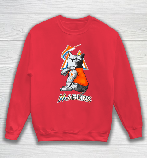 MLB Baseball My Cat Loves Miami Marlins Sweatshirt 7