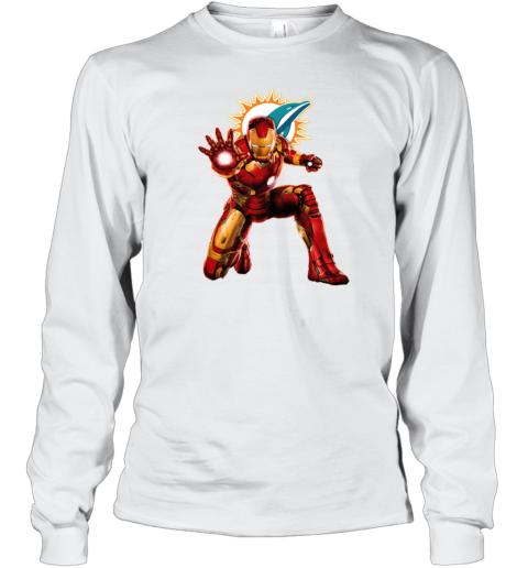 NFL Iron Man Miami Dolphins Long Sleeve T-Shirt - Rookbrand