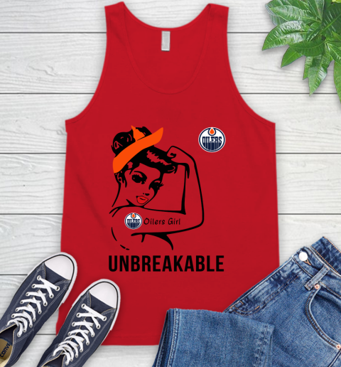 NHL Edmonton Oilers Girl Unbreakable Hockey Sports Tank Top 4