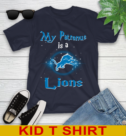 NFL Football Harry Potter My Patronus Is A Detroit Lions Youth T-Shirt 2