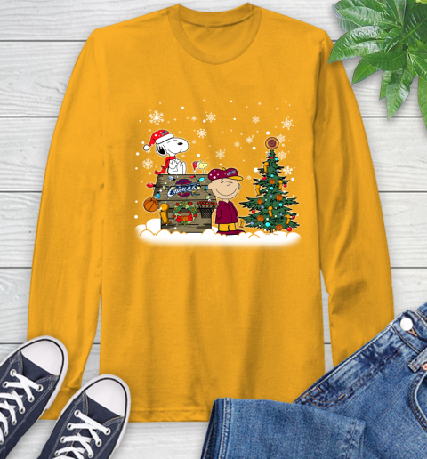 Cleveland Cavaliers NBA Basketball Christmas The Peanuts Movie Snoopy Championship Long Sleeve T-Shirt 2